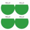 Round Name Stickers for School Activity, Green, 80mm