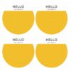 Round Name Stickers for School, Ginger Yellow, 80mm
