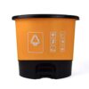 Round Trash Can Household Kitchen Toilet with Cover Deodorant Trash Can Plastic Pedal Type Garbage Sorting Supplies Kitchen Trash Bin (Color : Green) (Yellow)