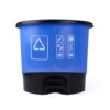 Round Trash Can Household Kitchen Toilet with Cover Deodorant Trash Can Plastic Pedal Type Garbage Sorting Supplies Kitchen Trash Bin (Color : Green) (Blue)