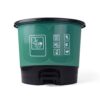 Round Trash Can Household Kitchen Toilet with Cover Deodorant Trash Can Plastic Pedal Type Garbage Sorting Supplies Kitchen Trash Bin (Color : Green) (Green)