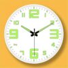 Round Wall Clock with Temperature Humidity Display D White