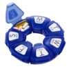 Round Weekly Pill Organizer, Pill Container 7 Day, Cute Travel Pill Case