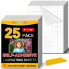 RowinsyDD 25 PCS Self Laminating Sheets, Self Adhesive Laminating Sheets