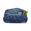 Roxy Makeup Bag | Storage Case | Cosmetics | Reusable | Zipper Closure | Lightweight | Accessories, Smarty Pack - Boho Bandana Dutch Blue