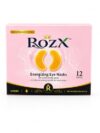 RozX Energizing Eye Masks for Tired Under Eyes, Gold Gel Patches, Hydrating, Brightening, Dark Circles and Puffiness, 12 Pairs