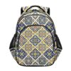 RPLIFE 17 Inch Backpack for Kids, Retro Floral Blue Yellow Backpack Elementary School