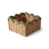 Rtuopk Rope Lace Storage Basket Woven Bin Organizer Container Tote Rectangular Build For Towels Magazines Craft Supplies Suitable for living office dorm, Small