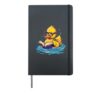 Rubber Duck Reading Book Swim Rubber Duckling Rubber Duckie Hardcover Journal, Black