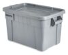 Rubbermaid Commercial Products BRUTE Tote Storage Container with Lid-included, 20-Gallon, Gray, Rugged/Reusable Boxes for Moving/Storing in Garage/Basement/Attic/Jobsite/Truck/Camping (FG9S3100GRAY)