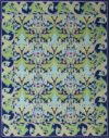 RUGWORK Handmade Tufted Wool Floral Area Rug - Midnight Sage - 8x8 Square