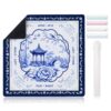 RUKANG Mahjong Mat for Table, 31.5" x 31.5" American Mahjong Mat with Rules