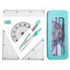 Ruler Set for School Multifunctional Portable Clear Acrylic Straight Ruler