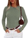 RUMIA Crewneck Pullover Sweaters for Women Long Sleeve Fall Sweater Tops