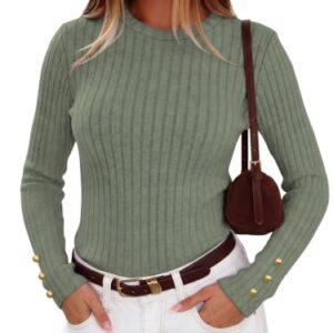 RUMIA Crewneck Pullover Sweaters for Women Long Sleeve Fall Sweater Tops