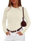 RUMIA Crewneck Pullover Sweaters for Women Long Sleeve Fall Sweater Tops