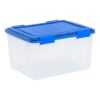 RUNBCZS Clear Plastic Storage Bin With Latching Sealed Lid, Stackable Airtight Container With Built-in Handles, Heavy-Duty Transparent Tote(1)