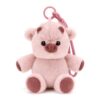 Running Highland Cow Plush Keychain, 5.9 Inch Mini Bag Charm, Pink