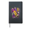 Running Ruler With Pencil Characters School Stationery Hardcover Journal, Black