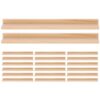 RUNROTOO 20pcs Wooden Domino Tile Stand with Sturdy Beige Wood Material and Minimalist Design, Versatile Usage for Home and Office Board Game Accessories