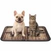 Rustic Antique Wood Door Board Washable Pee Pads for Dogs 24"x36" Waterproof Non-Slip Dog Pads for Puppy, Senior & Incontinent Dogs Playpen, Travel Crate Liner Use