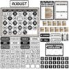 Sabary 121 Pcs Composition Classroom Decor Vintage Books and Bows Classroom Calendar Pocket Chart Set Vintage Bow Bulletin Board Back to School Calendar Pocket Chart First Day of School Party Supply