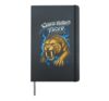 Saber-Toothed Tiger Retro 80s 90s Rock Prehistoric Cat Hardcover Journal, Black