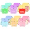 Sacubee 6 Pcs Hand Sanitizer Spray Travel Size with Keychain 1.2oz/35ml Hydrating Pocket Hand Sanitizer Multi Flavor Strawberry Coconut Lavender Lemon Peach Aloe for Keychain Purse Travel