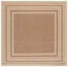 SAFAVIEH Courtyard Outdoor Square Rug 7'10", Dark Beige CY8475-39321