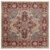 SAFAVIEH Kashan Collection Area Rug - 5'1" Square, Ivory & Red, Non-Shedding & Easy to Clean, Ideal for Living Room, Bedroom, Dining Space (KSN305K)