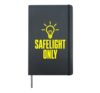 Safelight Only Analog Darkroom Film Developer Typography Hardcover Journal, Black