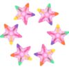 SAFIGLE 6pcs Five-point Shape Highlighter Marker Red Pp Fluorescent Pen