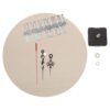SAFIGLE Inch Wooden Clock Face Blank with Silver Roman Numerals and Quartz Movement, Round Circular DIY Craft Clock Kit for Artistic Wall Hanging and Stenciling Projects