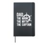 Sailing Dad The Man The Myth The Captain Hardcover Journal, Black