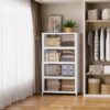 SAILUN 190QT/47Gal Stackable Storage Bins with a Lid, Collapsible Storage Bins With Doors, Folding Cabinet for Home Closet Organization,4 Pack-19.7" W x 12.6" D x 44.3" H White