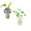 Saiwithend Wall Hanging Mushroom Vase, Small Glass Planter Terrarium