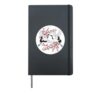 Sakura Cherry Blossom Crane Bird Japan Spring Hardcover Journal, Black