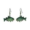 Salmon Porcelain Dangle Earrings by Little Critterz Jewelry