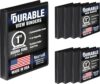 Samsill 8 Pack Durable 1 Inch 3 Ring Binders, Round Ring, Clear View Cover for Presentations, Black