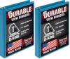 Samsill Durable 1 Inch Binder, D Ring Binder, Customizable Clear View Cover, Blue Coconut, Holds 225 Pages (Pack of 2)