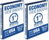 Samsill Economy 1 Inch 3 Ring Binder, Round Ring Binder, Non-Stick Customizable Cover, Dark Blue (Pack of 2)
