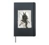 Samurai French Bulldog Dog Lover Vintage Mens Graphic Hardcover Journal, Black