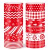 SANNIX Christmas Washi Tape Set, 12 Rolls Red and White Masking Tape