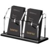 SANRUI Acrylic Vertical Business Card Holder for Desk, Clear 2 Slot