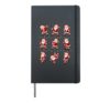 Santa Claus Dancing Christmas Holiday String Lights Party Hardcover Journal, Black