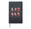 Santa Claus Golf Christmas Holiday Golfer Swing Sports Hardcover Journal, Black