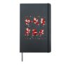 Santa Claus Ice Hockey Christmas Sports Team Holiday Players Hardcover Journal, Black