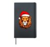 Santa Claus Lion Hardcover Journal, Black