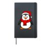 Santa Claus Penguin Hardcover Journal, Black