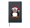 Santa Claus Penguin Hardcover Journal, Black